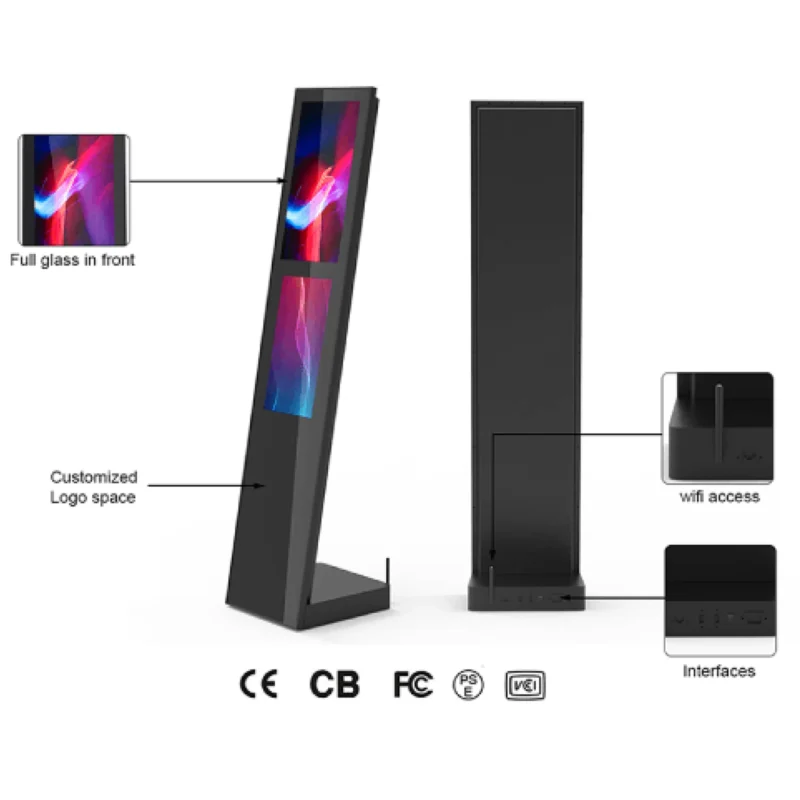 Indoor 2 In 1 Combined Digital Totem