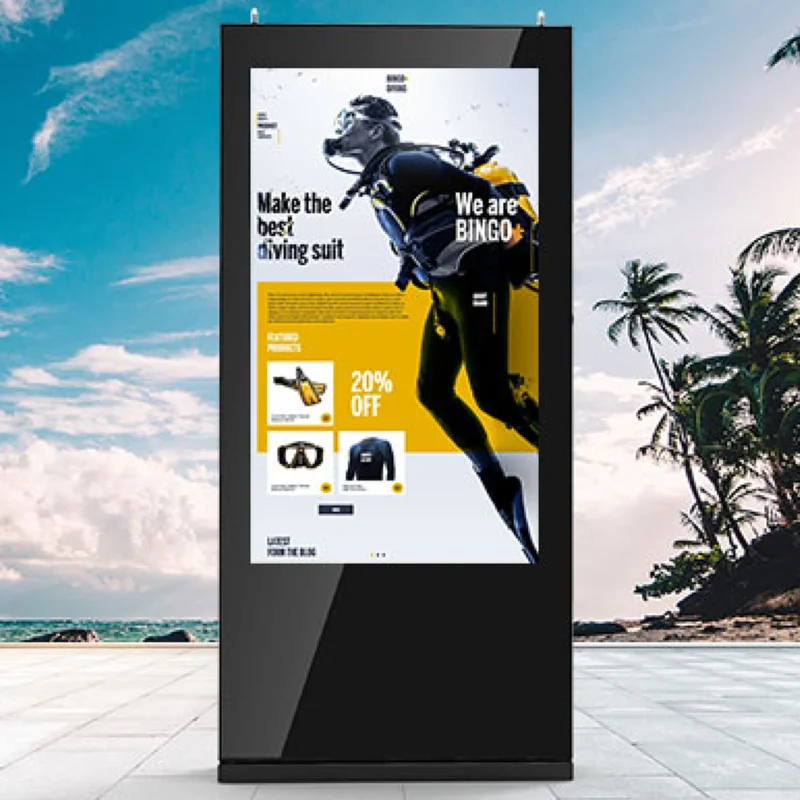 Outdoor Dual Sided Full Glass Kiosk-D700P